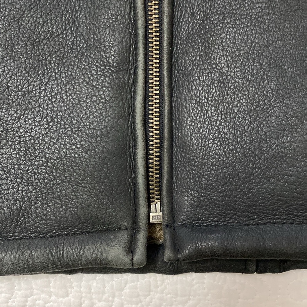 Real Shearling Vintage Aviator Jacket XL - Picture 12 of 15